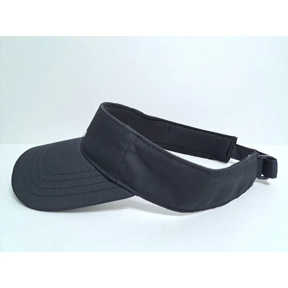 Adidas AeroReady Adjustable Black White Visor Sun Cap Hat